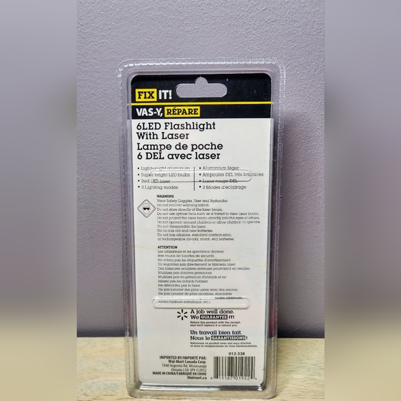 FIX IT! 6LED FLASHLIGHT WITH LASER - Picture 2 of 2